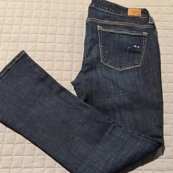 American Eagle Outfitters Skinny Kick Dark Wash Jeans - Picture 7 of 8